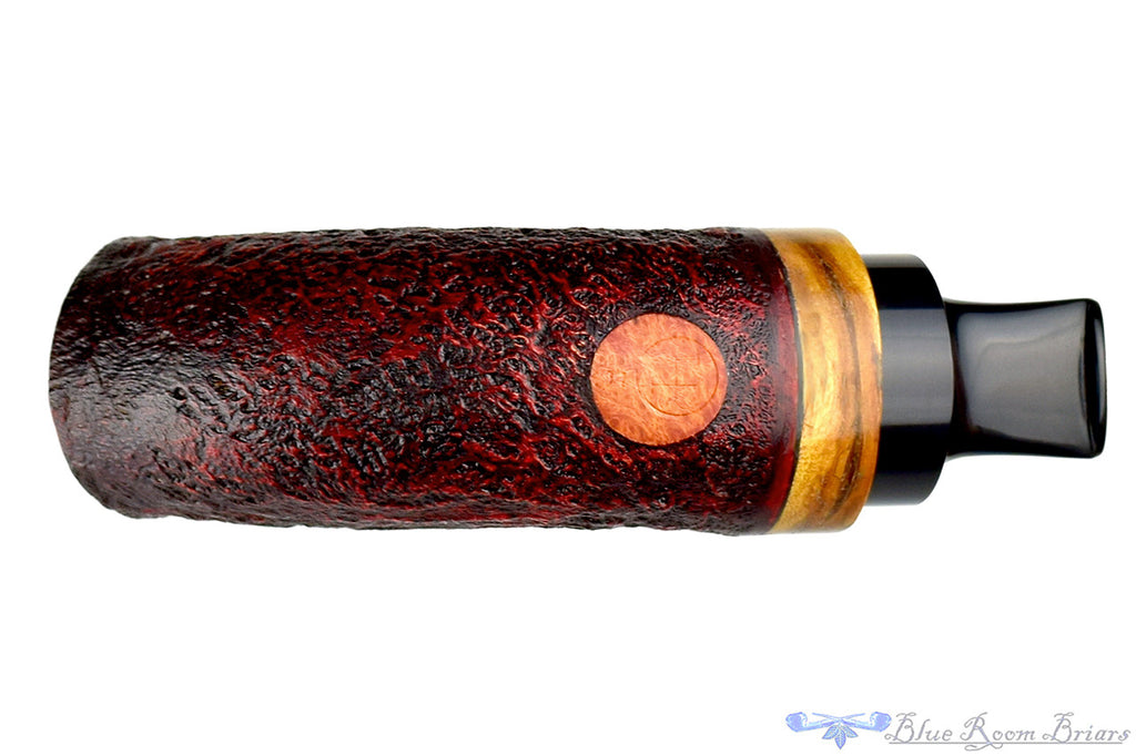 Blue Room Briars, Dirk Heinemann Pipe Red Blast Tuban, sandblast, sand blast pipe, tubos, tube, nosewarmer, black stem, red pipe, germany, german, 