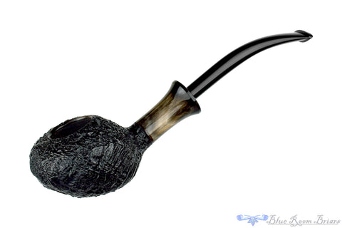 Yorgos Mitakidis Pipe 4422 Ring Blast Strawberry with Silver and Military Mount