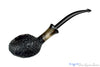 Blue Room Briars is proud to present this Yorgos Mitakidis Pipe 3022 Bent Black Blast Scoop with Horn