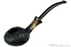 Blue Room Briars is proud to present this Yorgos Mitakidis Pipe 3022 Bent Black Blast Scoop with Horn