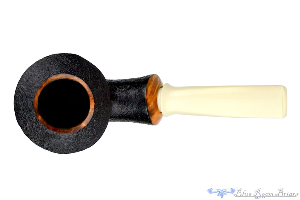 Benjamin Westerheide Pipe 1/4 Bent Black Blast Danish Dublin with Military Mount at Blue Room Briars