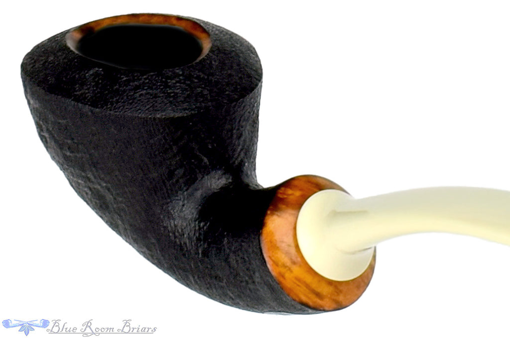 Benjamin Westerheide Pipe 1/4 Bent Black Blast Danish Dublin with Military Mount at Blue Room Briars