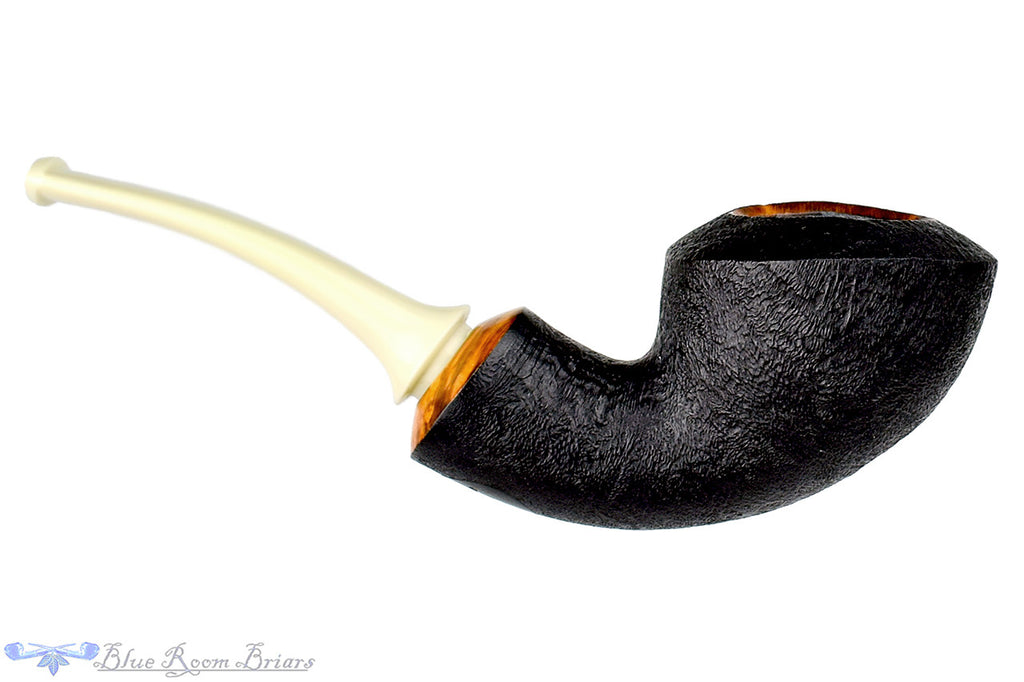 Benjamin Westerheide Pipe 1/4 Bent Black Blast Danish Dublin with Military Mount at Blue Room Briars