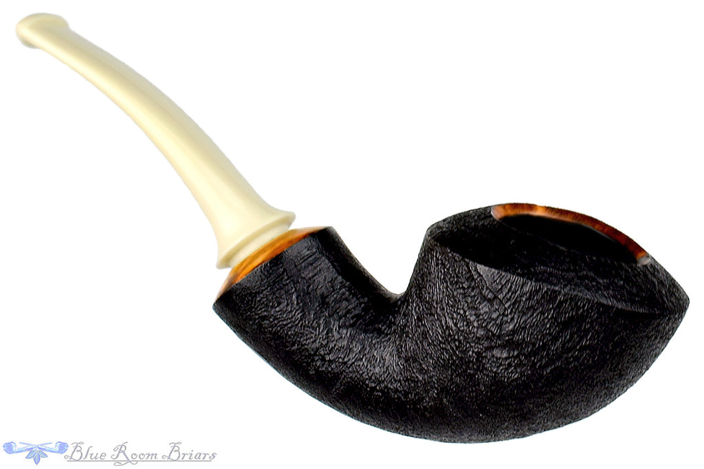 Benjamin Westerheide Pipe 1/4 Bent Black Blast Danish Dublin with Military Mount at Blue Room Briars
