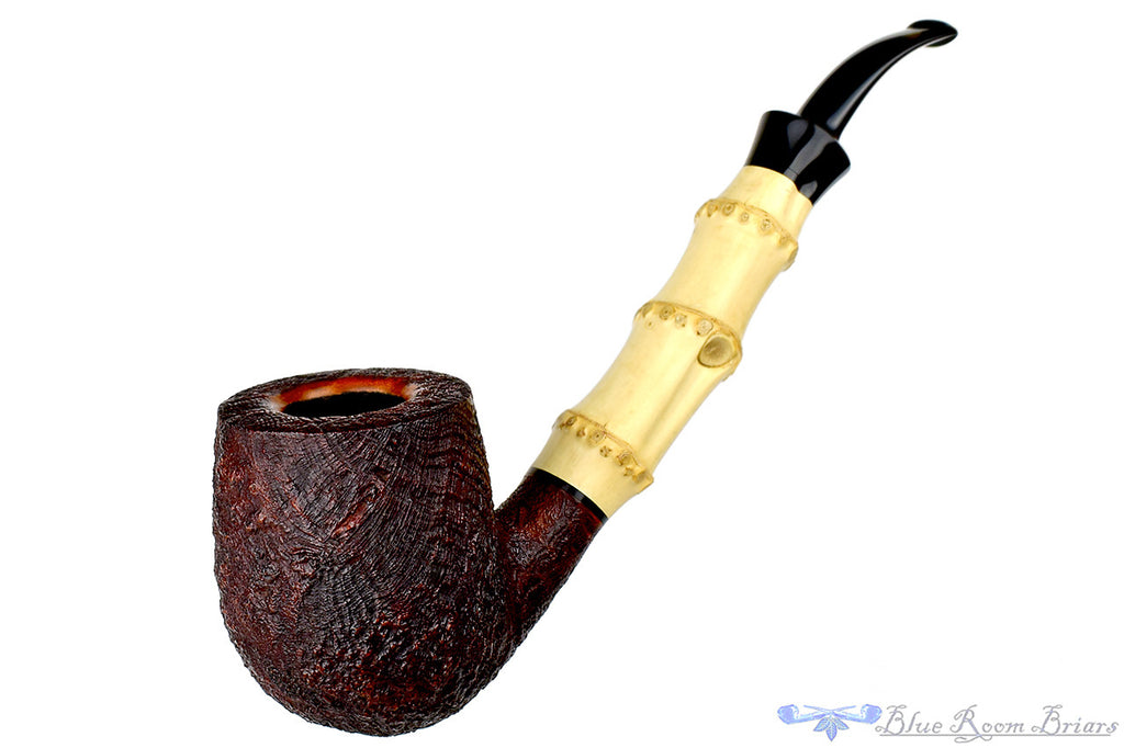 Jesse Jones Pipe Titan 1/2 Bent Sandblast Bamboo Billiard at Blue Room Briars