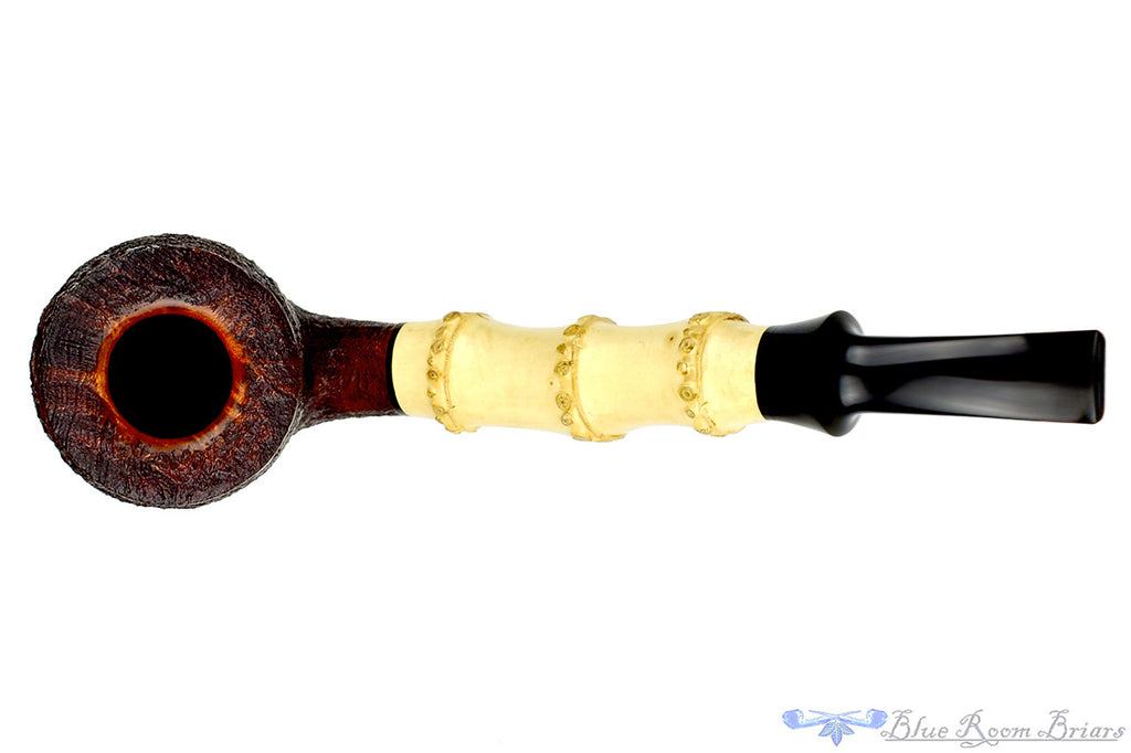 Jesse Jones Pipe Titan 1/2 Bent Sandblast Bamboo Billiard at Blue Room Briars