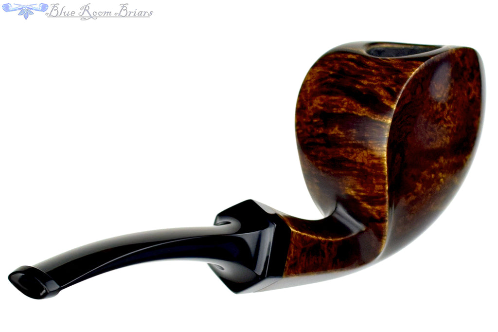 Blue Room Briars is proud to present this Joe Hinkle Pipe 1/4 Bent Smooth Blowfish