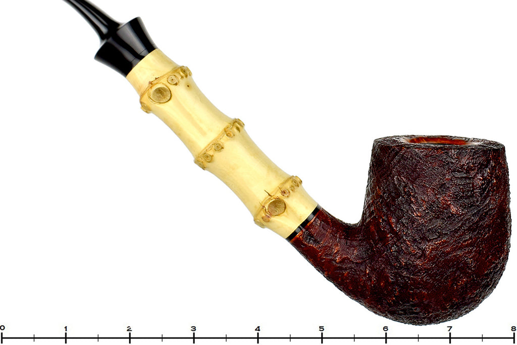 Jesse Jones Pipe Titan 1/2 Bent Sandblast Bamboo Billiard at Blue Room Briars