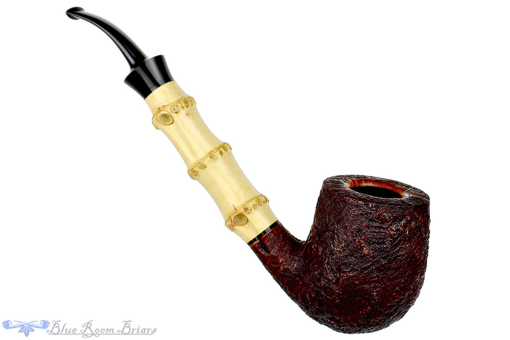 Jesse Jones Pipe Titan 1/2 Bent Sandblast Bamboo Billiard at Blue Room Briars