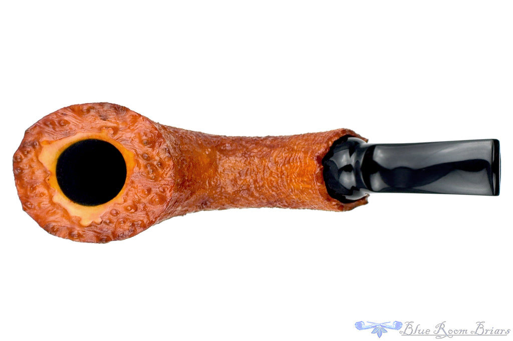 Blue Room Briars is proud to present this Clark Layton Pipe Sandblast Freehand Horn with Plateaux