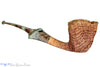 Blue Room Briars is proud to present this Nate King Pipe 679 Bent Ring Blast Paneled Dublin with Brindle and Plateau