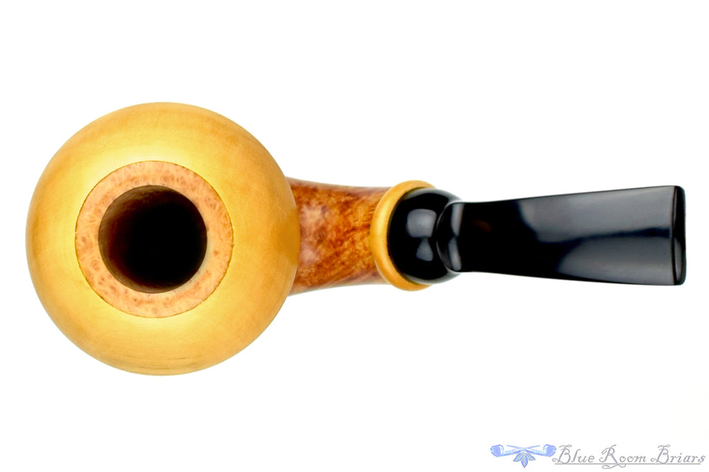 Blue Room Briars is proud to present this Sergey Cherepanov Pipe Briar Calabash with Boxwood