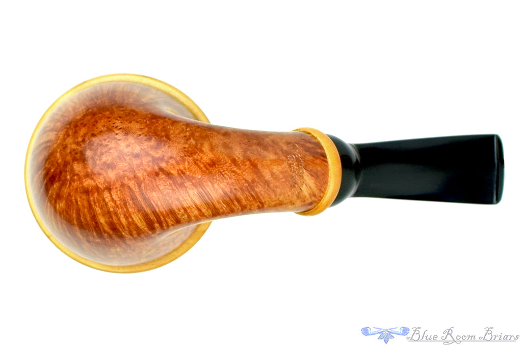 Blue Room Briars is proud to present this Sergey Cherepanov Pipe Briar Calabash with Boxwood