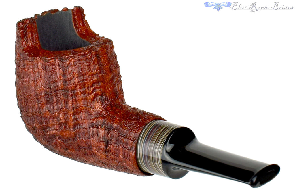 Bill Shalosky Pipe 313 Ring Blast Stout Windshield Billiard with Fordite
