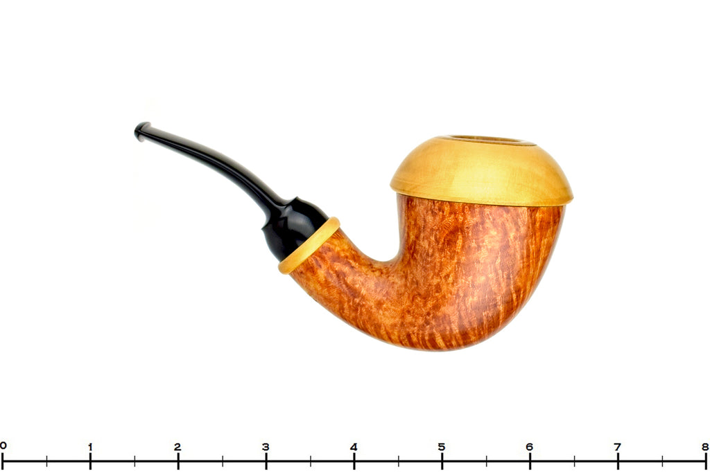 Blue Room Briars is proud to present this Sergey Cherepanov Pipe Briar Calabash with Boxwood