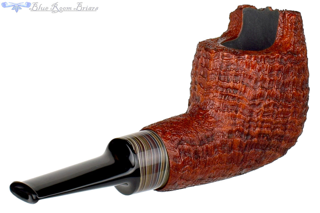 Bill Shalosky Pipe 313 Ring Blast Stout Windshield Billiard with Fordite