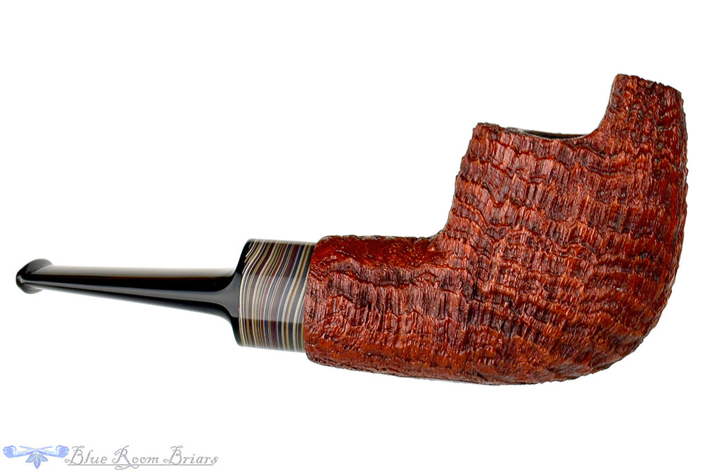 Bill Shalosky Pipe 313 Ring Blast Stout Windshield Billiard with Fordite