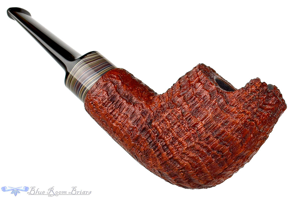 Bill Shalosky Pipe 313 Ring Blast Stout Windshield Billiard with Fordite