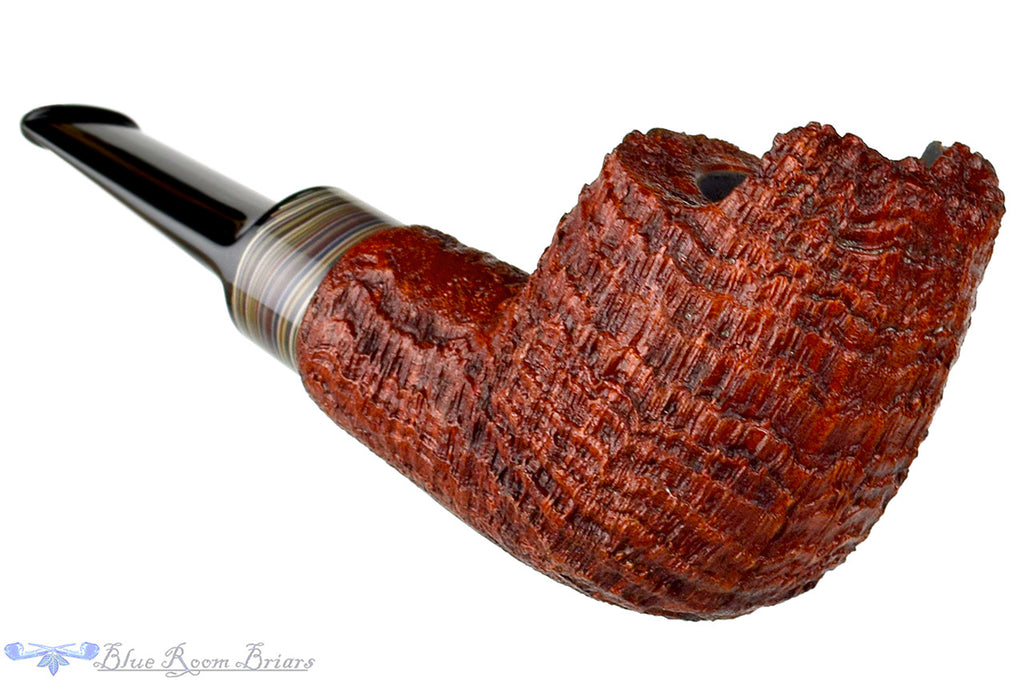 Bill Shalosky Pipe 313 Ring Blast Stout Windshield Billiard with Fordite