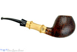 Blue Room Briars is proud to present this Charl Goussard Pipe 1/4 Bent Sandblast Apple with Bamboo