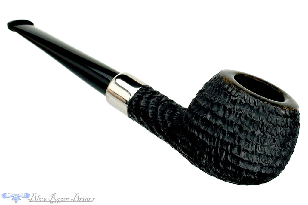 Blue Room Briars is proud to present this Brian Madsen Pipe Rusticated Apple with Nickel Silver Band