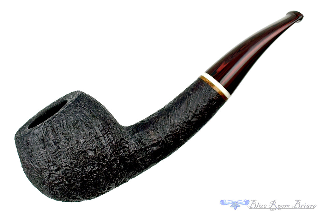 Blue Room Briars is proud to present this Jerry Crawford 1/8 Bent Black Blast Apple with Ivorite and Brindle