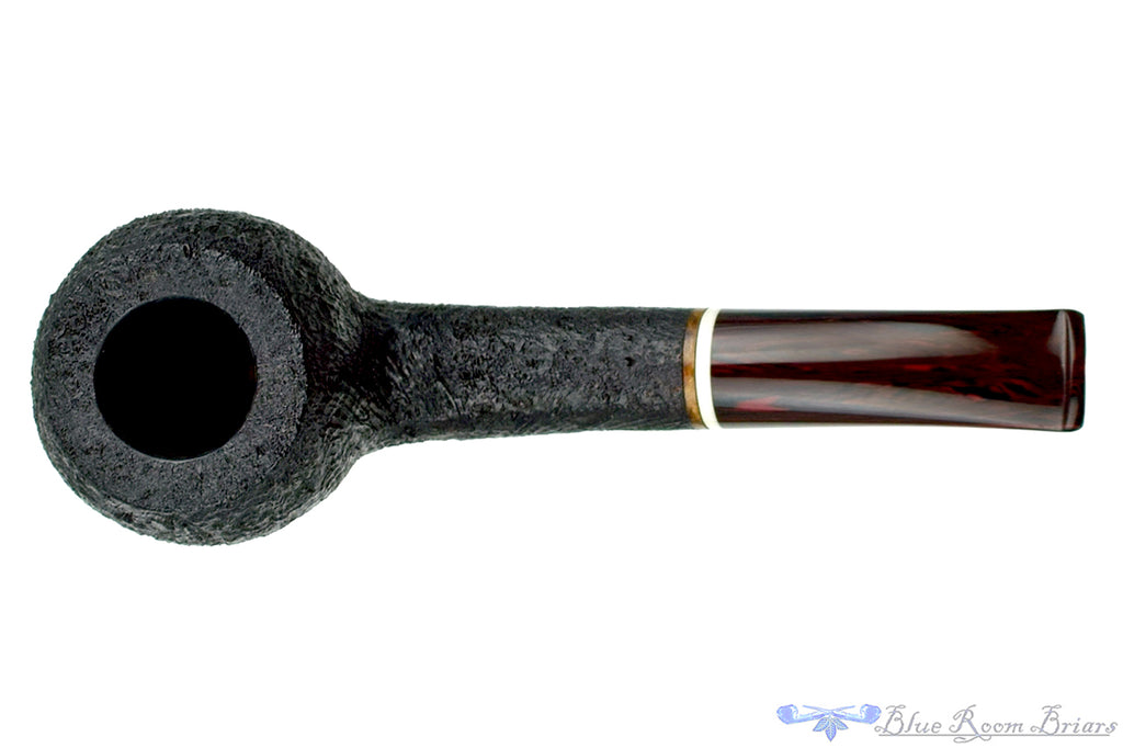 Blue Room Briars is proud to present this Jerry Crawford 1/8 Bent Black Blast Apple with Ivorite and Brindle