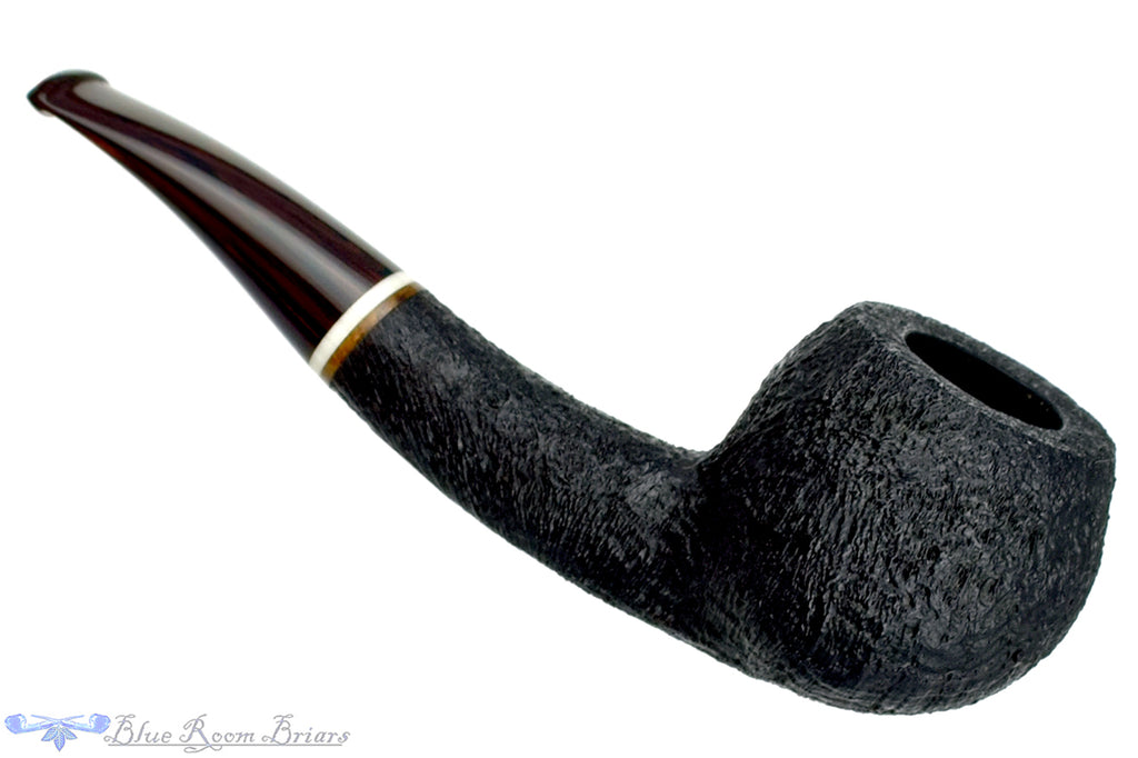 Blue Room Briars is proud to present this Jerry Crawford 1/8 Bent Black Blast Apple with Ivorite and Brindle