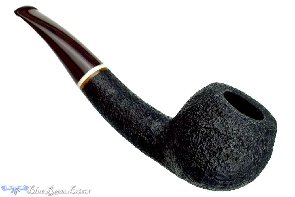 Blue Room Briars is proud to present this Jerry Crawford 1/8 Bent Black Blast Apple with Ivorite and Brindle