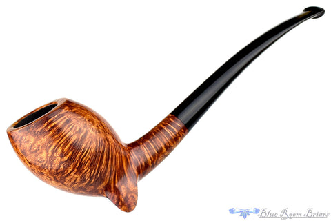 Jesse Jones Pipe 2220 Fumed Panel Billiard with Brindle and Hammered Brass