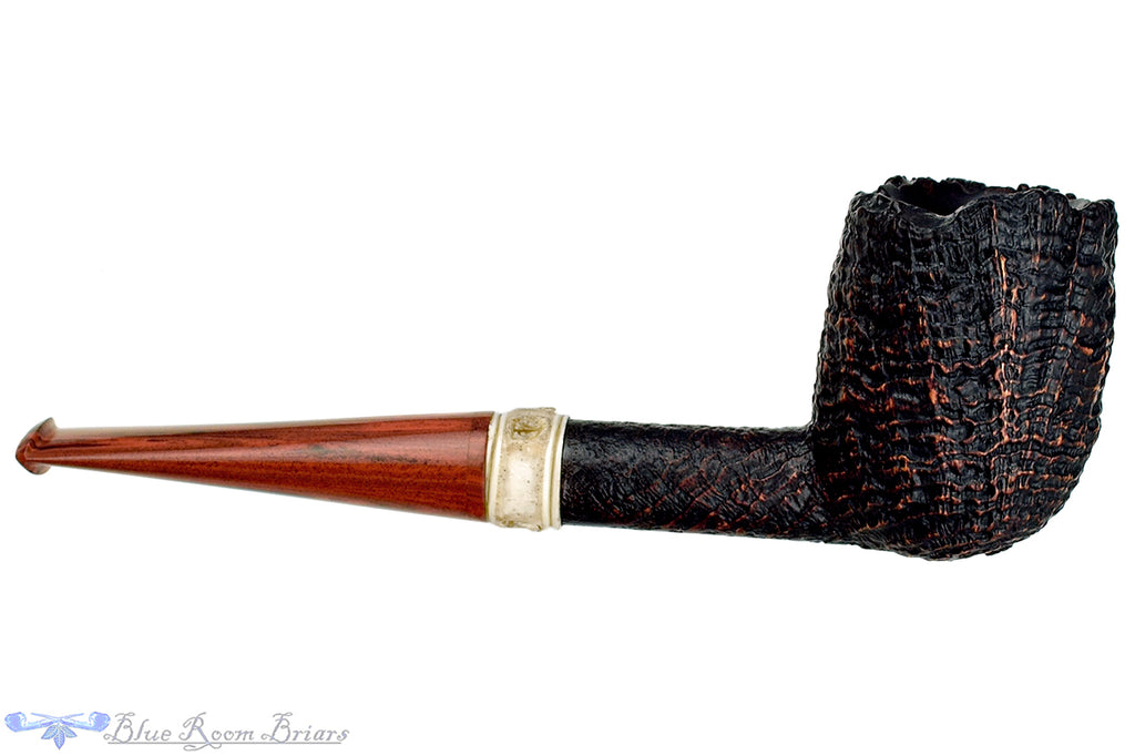 Blue Room Briars is proud to present this Jesse Jones 2021 Halloween Pipe Antique Ring Blast Tipsy Billiard with Shark Spine, Plateau, and Brindle