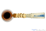 Blue Room Briars is proud to present this Bill Walther Pipe Bent Billiard with Bamboo and Brindle