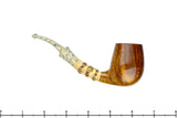 Blue Room Briars is proud to present this Bill Walther Pipe Bent Billiard with Bamboo and Brindle