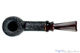 Blue Room Briars is proud to present this Bill Shalosky Pipe 568 Bent Black Blast Billiard with Cocobolo and Brindle