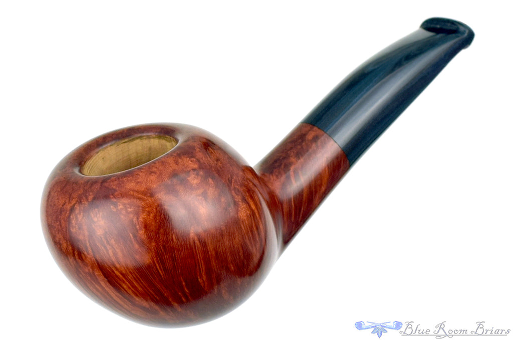 Blue Room Briars is proud to present this RC Sands Pipe 1/4 Bent Tomato with Blue Brindle