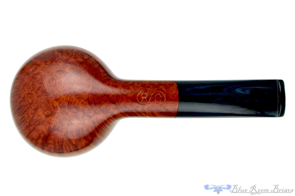 Blue Room Briars is proud to present this RC Sands Pipe 1/4 Bent Tomato with Blue Brindle