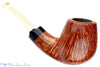 Blue Room Briars is proud to present this Jared Coles Pipe Bent High-Contrast Billiard with Ebonite