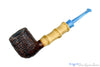 Blue Room Briars is proud to present this Bill Shalosky Pipe 566 Sandblast Billiard with Bamboo and Bakelite