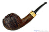 Blue Room Briars is proud to present this Jerry Crawford Pipe 1/4 Bent Ring Blast Egg with Spalted Maple Insert and Plateau