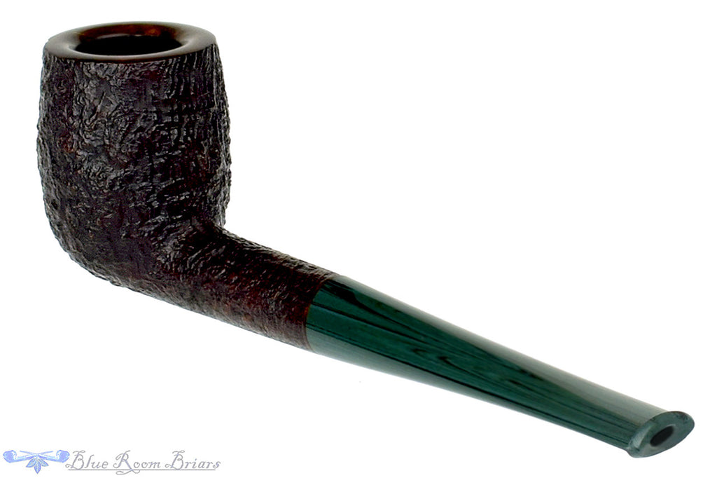 Jesse Jones Pipe Sandblast Billiard with Jade Brindle at Blue Room Briars