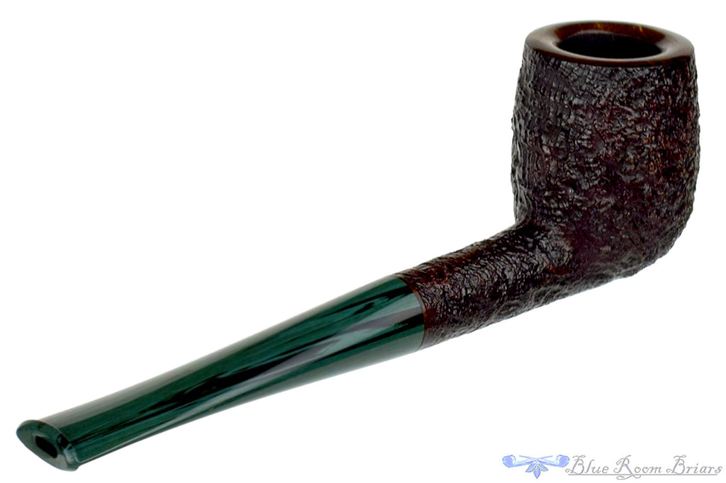 Jesse Jones Pipe Sandblast Billiard with Jade Brindle at Blue Room Briars