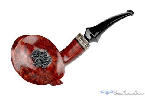 Marinko Neralić Pipe (372/19) Partial Carved Freehand Wave with Plateau