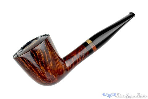 Marinko Neralić Pipe Bent Tomato with Carbon Fiber, Gold Flake, and Plateau