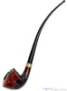 Blue Room Briars is proud to present this Marinko Neralić Pipe Partial Rusticated Churchwarden with Exotic Wood and Plateau