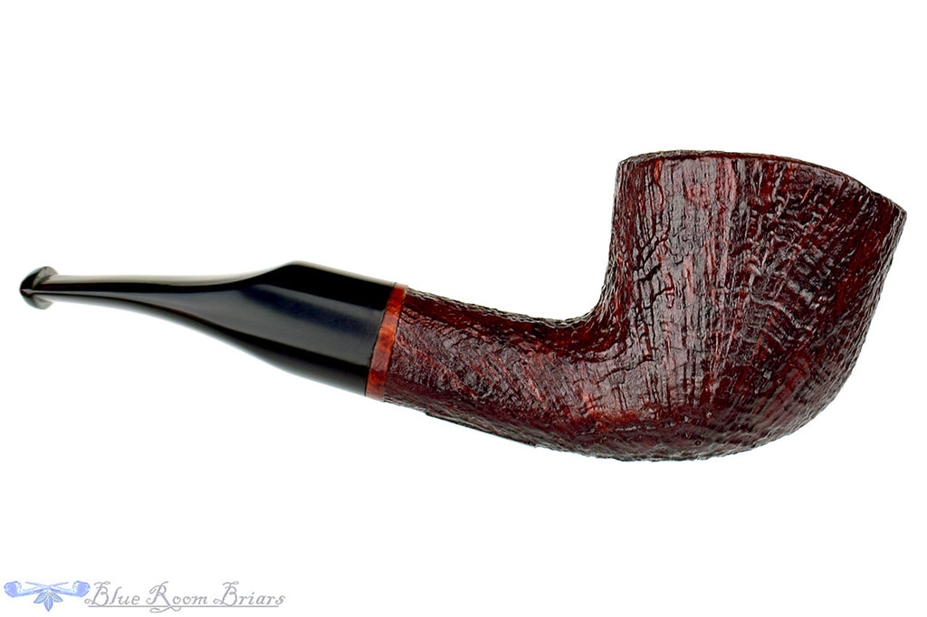 RC Sands Pipe 1/8 Bent Red Blast Dublin with Oval Shank from Blue Room Briars