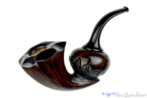 Marinko Neralić Pipe Blowfish Sitter with Fordite and Plateau