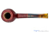 Blue Room Briars is proud to present this RC Sands Pipe Bent Sandblast Apple with Dark Amber Stem