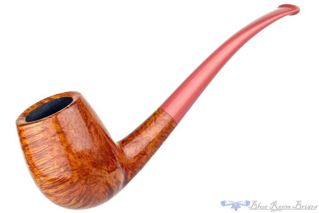 Blue Room Briars is proud to present this Nate King Pipe 510-19 Mid Contrast Smooth Bent Billiard