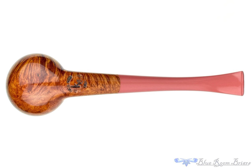 Blue Room Briars is proud to present this Nate King Pipe 510-19 Mid Contrast Smooth Bent Billiard