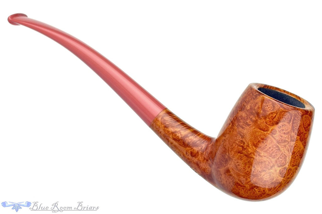 Blue Room Briars is proud to present this Nate King Pipe 510-19 Mid Contrast Smooth Bent Billiard